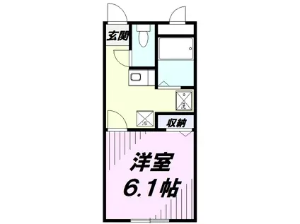 ジョリーメゾン(1K/1階)の間取り写真