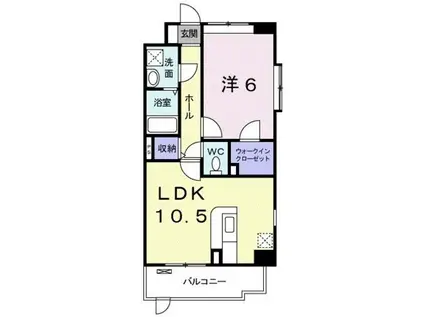 フォレスト光(1LDK/3階)の間取り写真