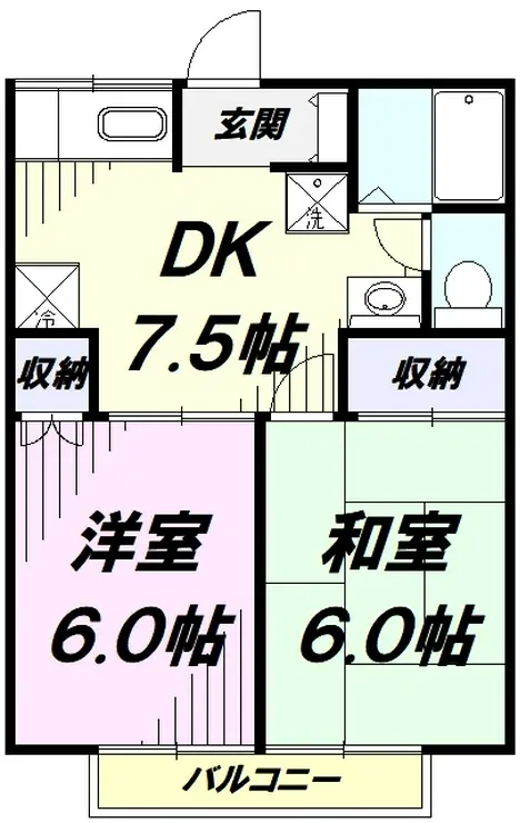 エコーハイツ 2階階 間取り