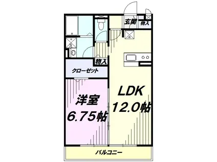 グランドソレーユ(1LDK/1階)の間取り写真