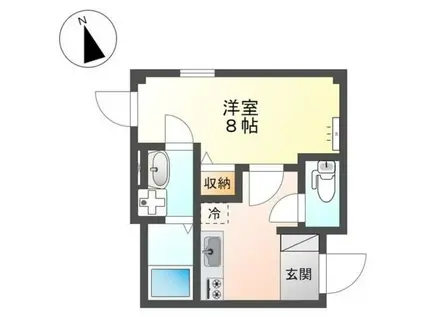 ANGE EAU(1K/1階)の間取り写真