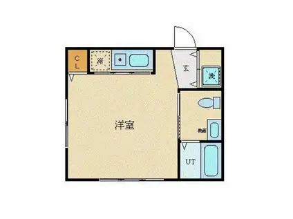 YS ビル(1K/4階)の間取り写真