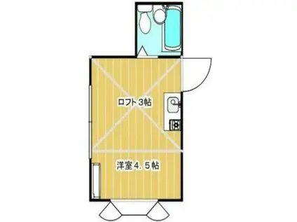 ベルハイム東大和(ワンルーム/2階)の間取り写真