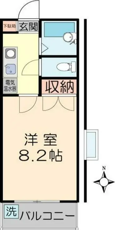フラットウエストII 1階階 間取り