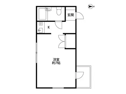 MORE国立(ワンルーム/3階)の間取り写真