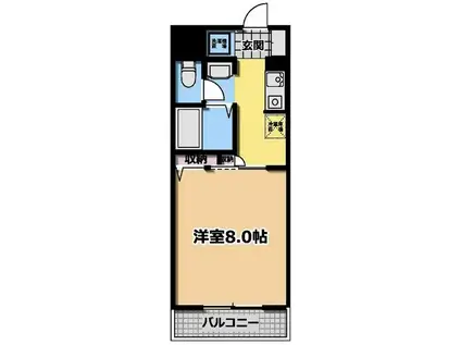 ホワイトレジデンス(1K/1階)の間取り写真