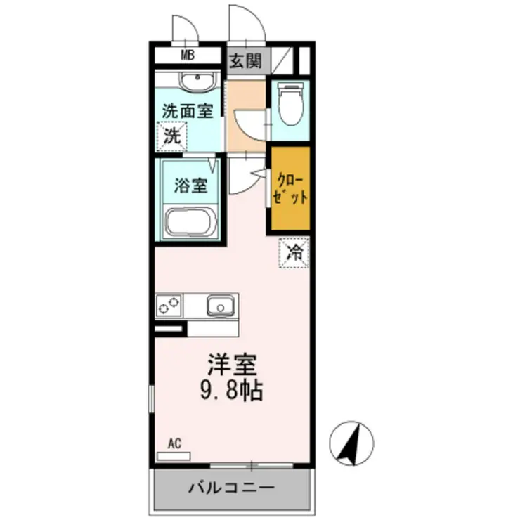 ラクサリー国分寺 2階階 間取り