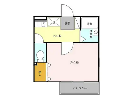 アビタシオンフレンド(1K/2階)の間取り写真
