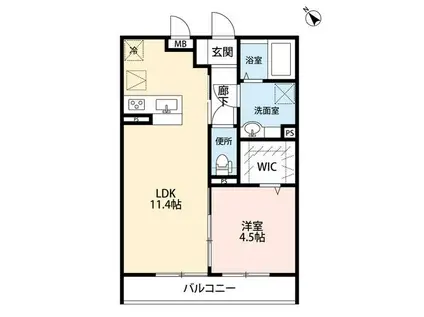 カメリア殿ヶ谷(1LDK/3階)の間取り写真