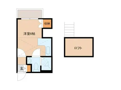 アプリコットハウス(1K/2階)の間取り写真