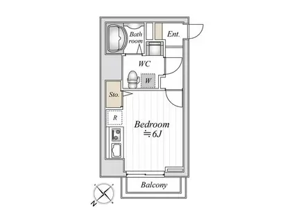 NSTAGE豊田(1K/5階)の間取り写真