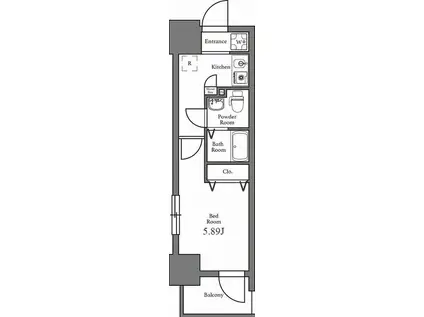 N-STAGE久米川(1K/6階)の間取り写真