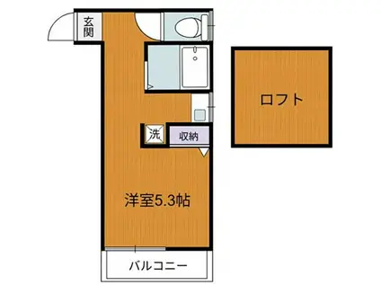 クライネスハイム国立(ワンルーム/2階)の間取り写真