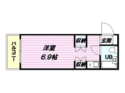 エトワール暁町(ワンルーム/3階)の間取り写真