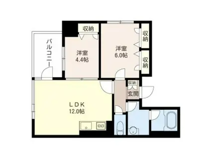 シャーメゾンステージ日野(1K/9階)の間取り写真