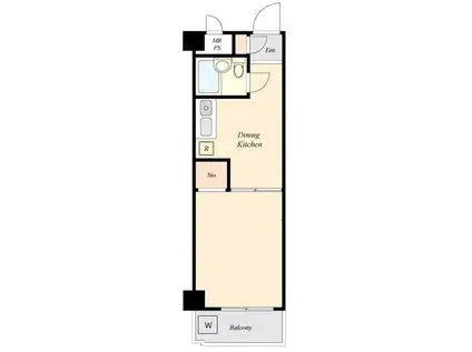 セザール箱根ヶ崎(1DK/4階)の間取り写真