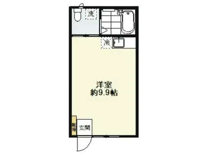 Rフォレスト国立(ワンルーム/1階)の間取り写真