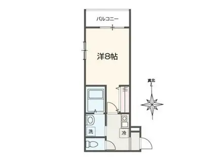 MELLAS東青梅(1K/1階)の間取り写真