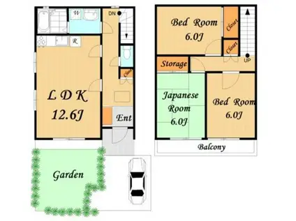 ブリージングタウン百草園(3LDK)の間取り写真