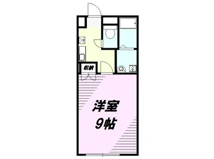 プレジールT・Y(1K/2階)の間取り写真