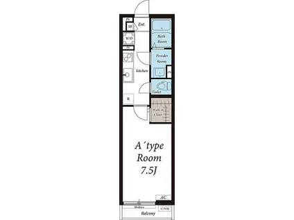 リブリ・DEA HANA(1K/2階)の間取り写真