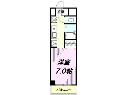 シルクアベニュー(1K/4階)の間取り写真