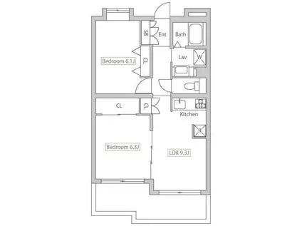PLENDY-HILLS高幡不動(2LDK/3階)の間取り写真