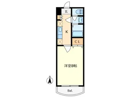エクセルいづみ(1K/1階)の間取り写真