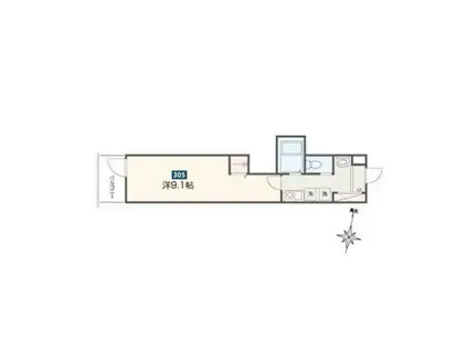 クラブレジデンス東青梅(1K/3階)の間取り写真