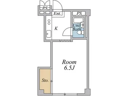 グリーンヴィレッジ(1K/1階)の間取り写真