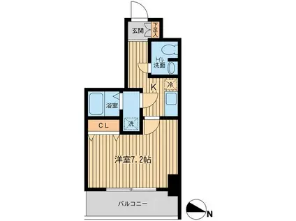 KDXレジデンス立川(1K/14階)の間取り写真