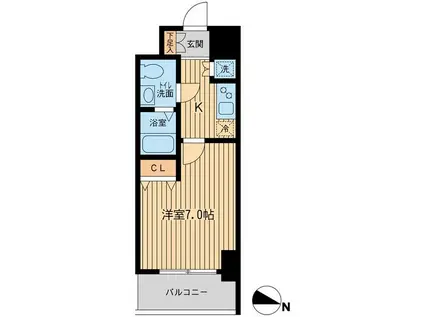 KDXレジデンス立川(1K/10階)の間取り写真