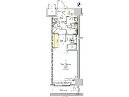 SHOKEN RESIDENCE八王子(1K/2階)の間取り写真