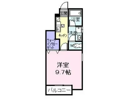 ローゼンハイムⅡ(1K/1階)の間取り写真