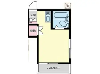 セントラルハイム(ワンルーム/1階)の間取り写真