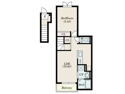 シエル・ノクターンⅡ(1LDK/2階)の間取り写真
