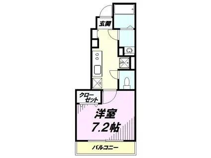 リブリ・結(1K/1階)の間取り写真