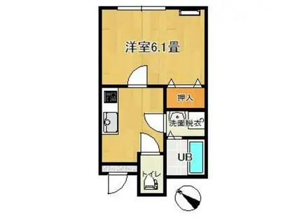 アーティツクK(1K/1階)の間取り写真