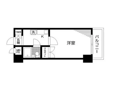 日神パレステージ豊田(1K/4階)の間取り写真