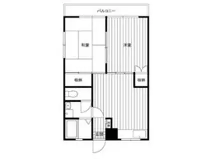 第二青梅ハイツ(2DK/2階)の間取り写真