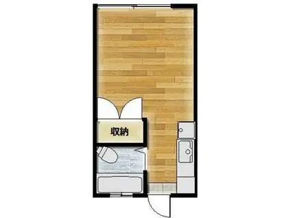 サンウッドメイツ85(ワンルーム/2階)の間取り写真