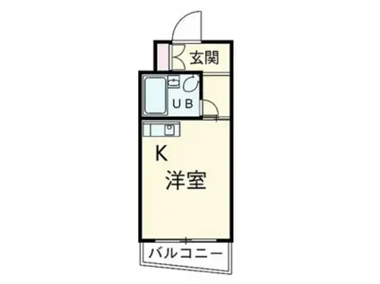 シャローム国分寺(ワンルーム/1階)の間取り写真