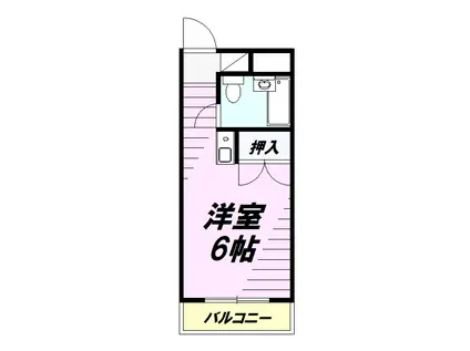エトワール暁町(ワンルーム/4階)の間取り写真