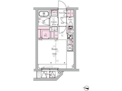 HYS 国分寺南町(ワンルーム/4階)の間取り写真