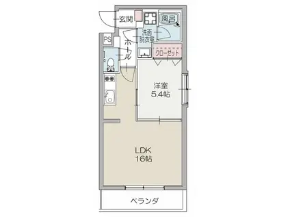 コンフォートマエジマ(1LDK/1階)の間取り写真
