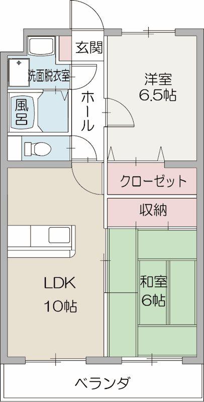 グランTEAO(2LDK/1階)の間取り写真