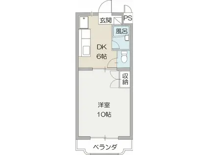 マンションCLOVER(1DK/1階)の間取り写真