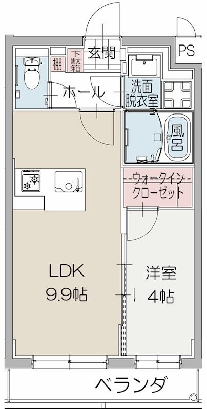 フォレスティー(1LDK/1階)の間取り写真