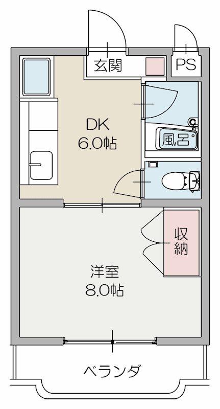 エルグランドK(1DK/3階)の間取り写真