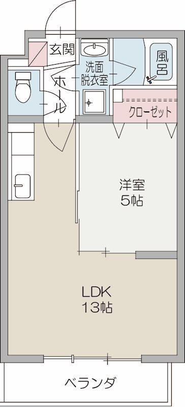 プリムローズ(1LDK/3階)の間取り写真